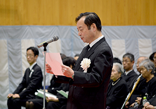 守山医学部長による追悼のことば