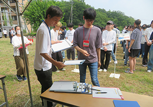 避難誘導班による避難報告