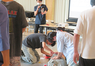 一次救命処置の実技