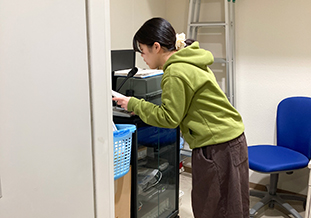 館内放送による避難誘導